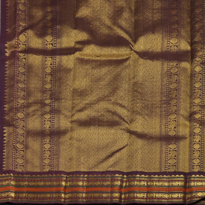 Hayagrivas Handloom Onion Pink Kanjivaram Silk Saree with Paaku Shade Border KBF13D9-1
