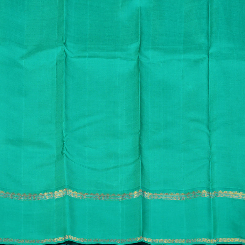 Hayagrivas Handloom Brinjal Purple Kanjivaram Silk Saree with Sea Green Border KBF142D3-1