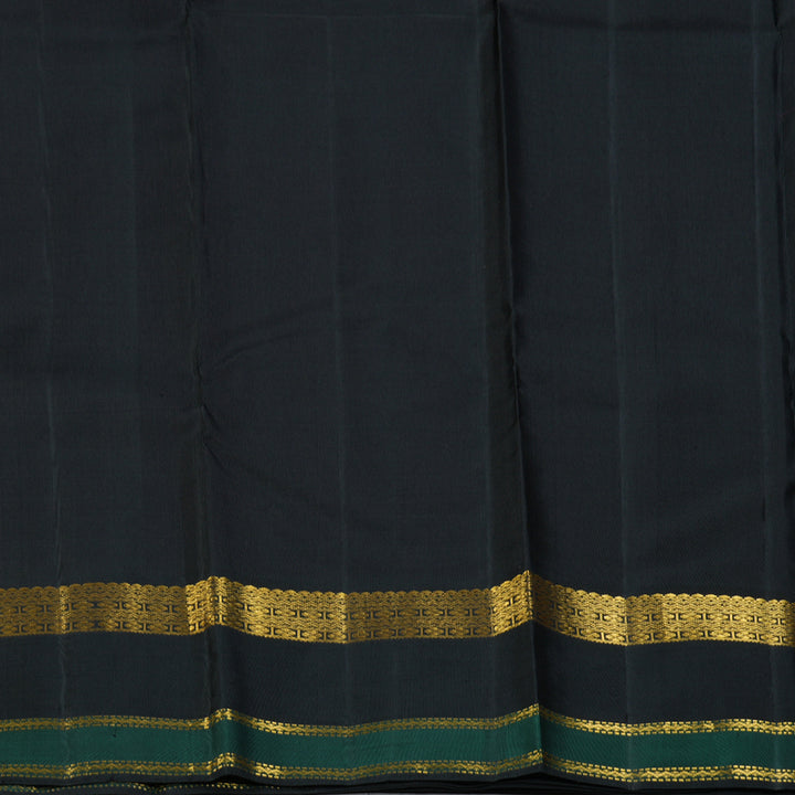Hayagrivas Handloom Pink Kanjivaram Silk Saree with Black Border KBF146D2-1