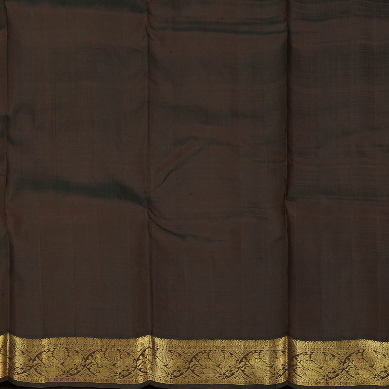 Hayagrivas Handloom Cream Kanjivaram Silk Saree with Chocolate Brown Border KBF151D13-4