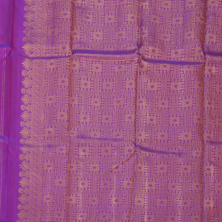 Hayagrivas Handloom Purple Kanjivaram Silk Saree KBF151D7-1