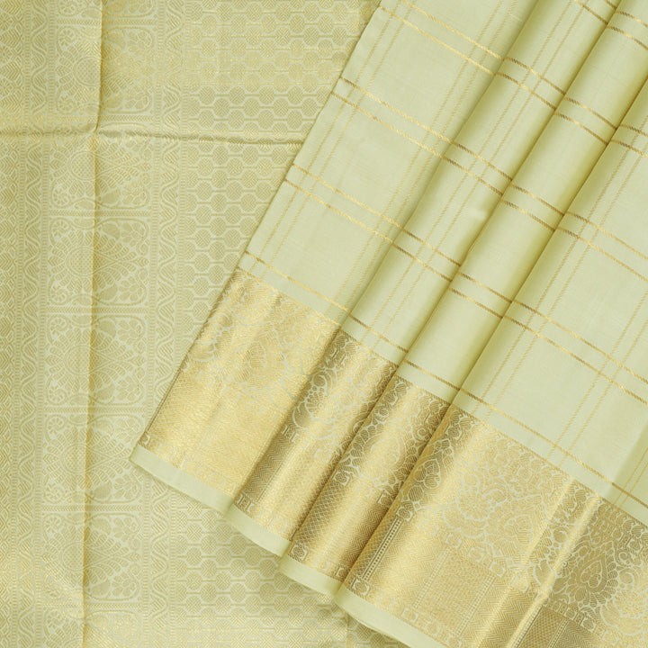 Hayagrivas Handloom Pista Green Kanjivaram Silk Saree KBF151D9-1