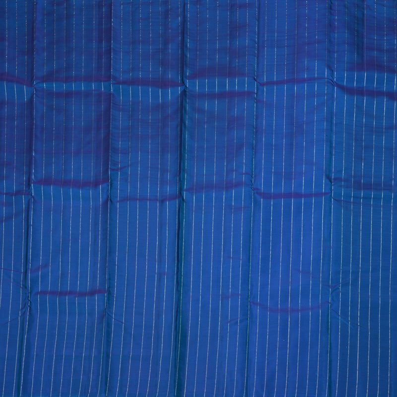 Hayagrivas Handloom Peacock Blue Kanjivaram Silk Saree KBF152D2-1