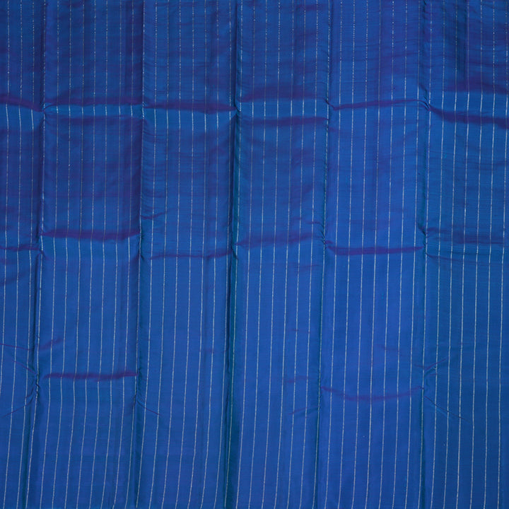 Hayagrivas Handloom Peacock Blue Kanjivaram Silk Saree KBF152D2-1