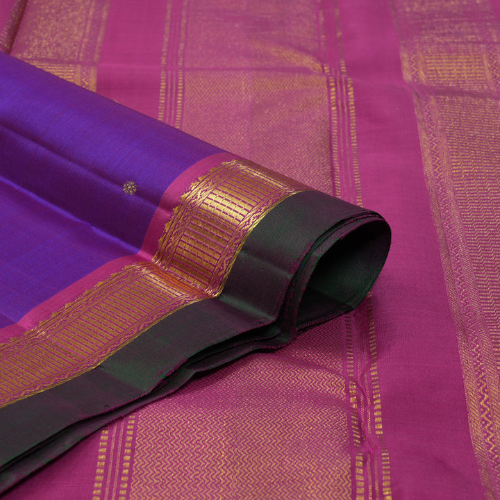 Hayagrivas Handloom Purple Kanjivaram Silk Saree KBF153D1-1