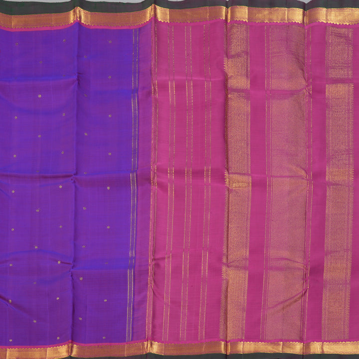Hayagrivas Handloom Purple Kanjivaram Silk Saree KBF153D1-1