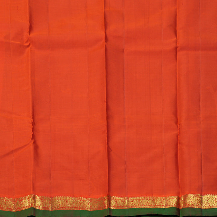 Hayagrivas Handloom Maroon Kanjivaram Silk Saree with Orange Border KBF153D1-2