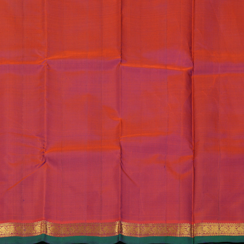 Hayagrivas Handloom Purple Kanjivaram Silk Saree with Rust Border KBF153D1-3