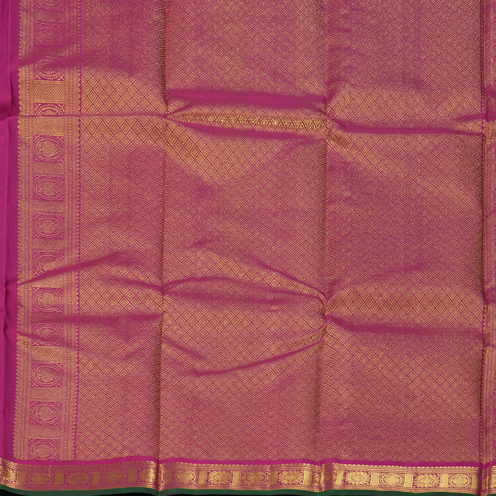 Hayagrivas Handloom Purple Kanjivaram Silk Saree KBF153D1-4