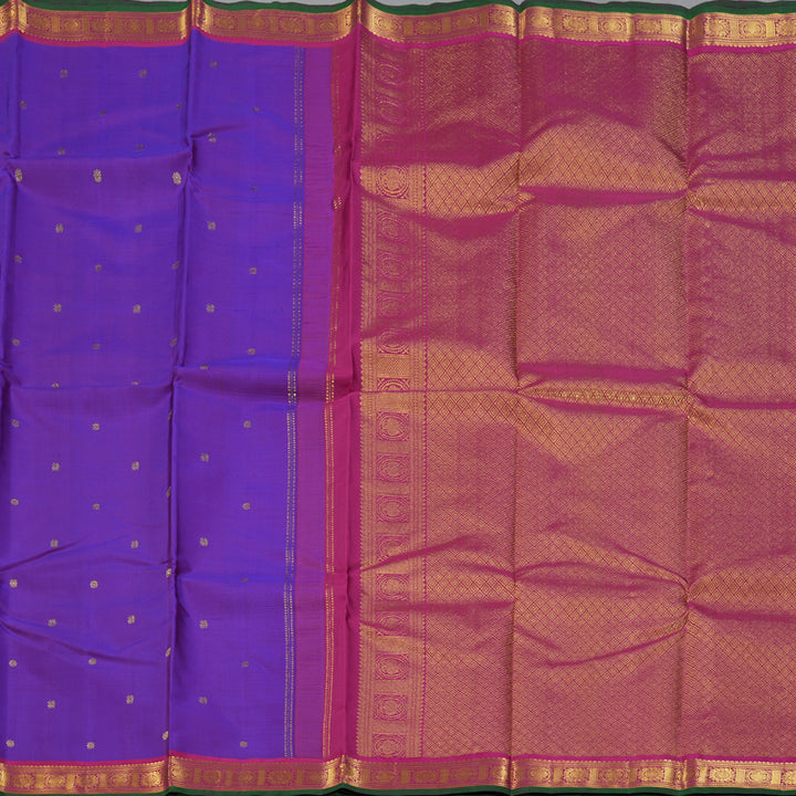 Hayagrivas Handloom Purple Kanjivaram Silk Saree KBF153D1-4