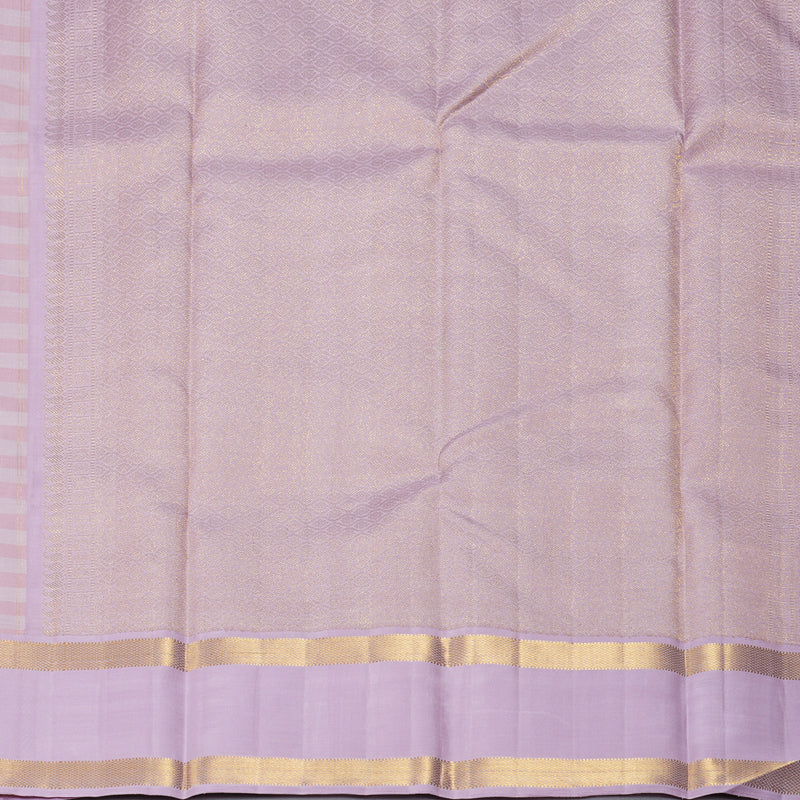 Hayagrivas Handloom Cream & Peach Checks Kanjivaram Silk Saree KBF155D3-1