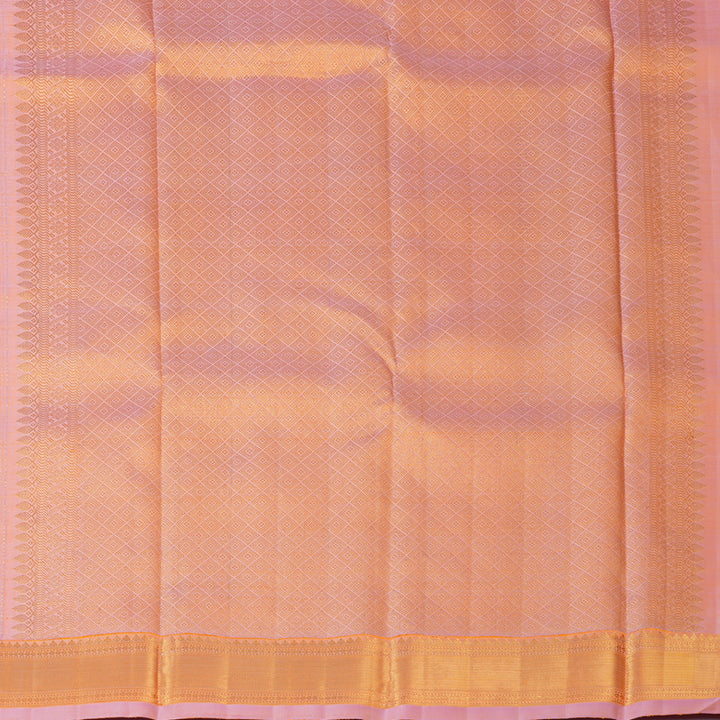 Hayagrivas Handloom Peach Pink Kanjivaram Silk Saree KBF155D5-1