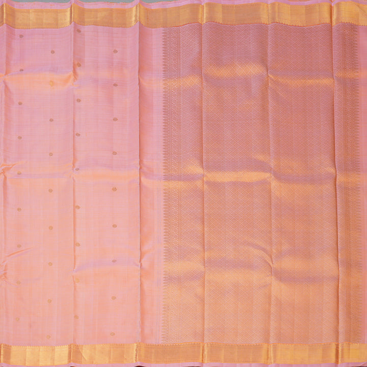Hayagrivas Handloom Peach Pink Kanjivaram Silk Saree KBF155D5-1