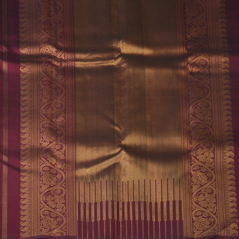 Hayagrivas Handloom Bottle Green Kanjivaram Silk Saree KBF156D10-1