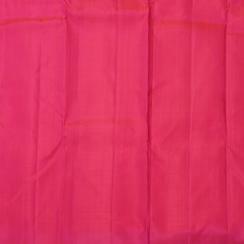 Hayagrivas Handloom Sunset Orange Kanjivaram Silk Saree with Pink Border KBF156D11-3