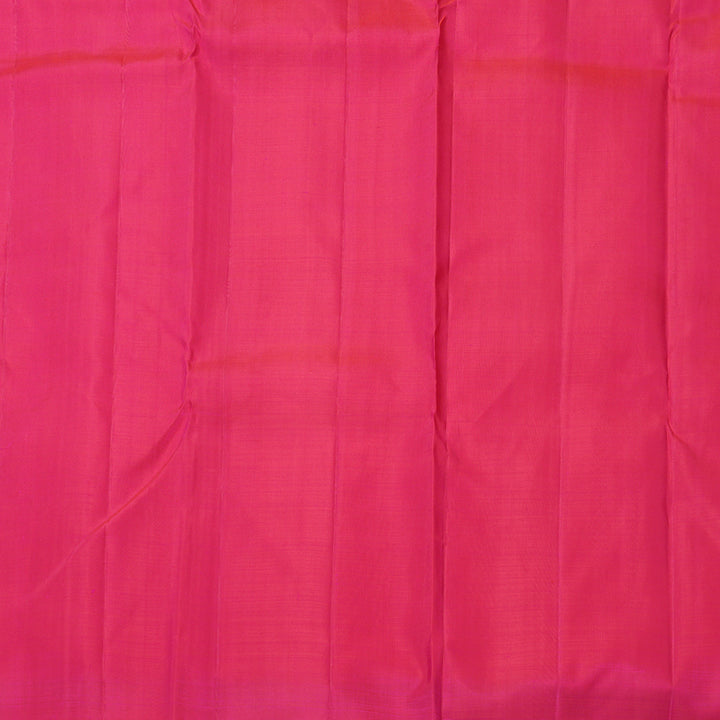Hayagrivas Handloom Sunset Orange Kanjivaram Silk Saree with Pink Border KBF156D11-3