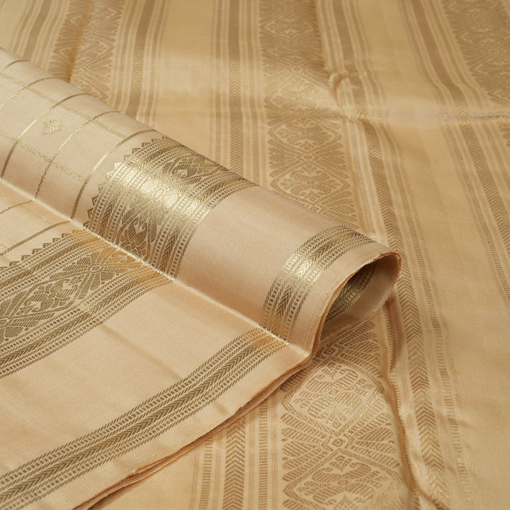 Hayagrivas Handloom Cream Kanjivaram Silk Saree KBF156D3-1