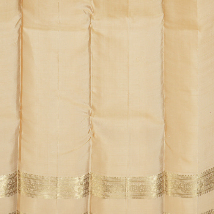 Hayagrivas Handloom Cream Kanjivaram Silk Saree KBF156D3-1