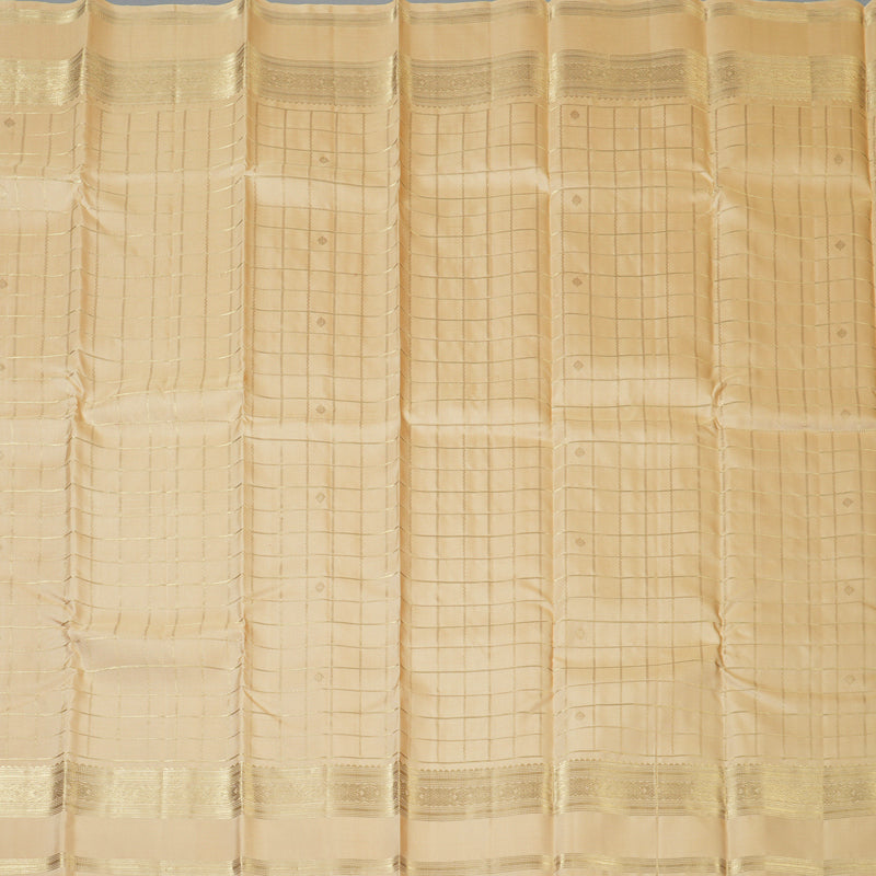 Hayagrivas Handloom Cream Kanjivaram Silk Saree KBF156D3-1