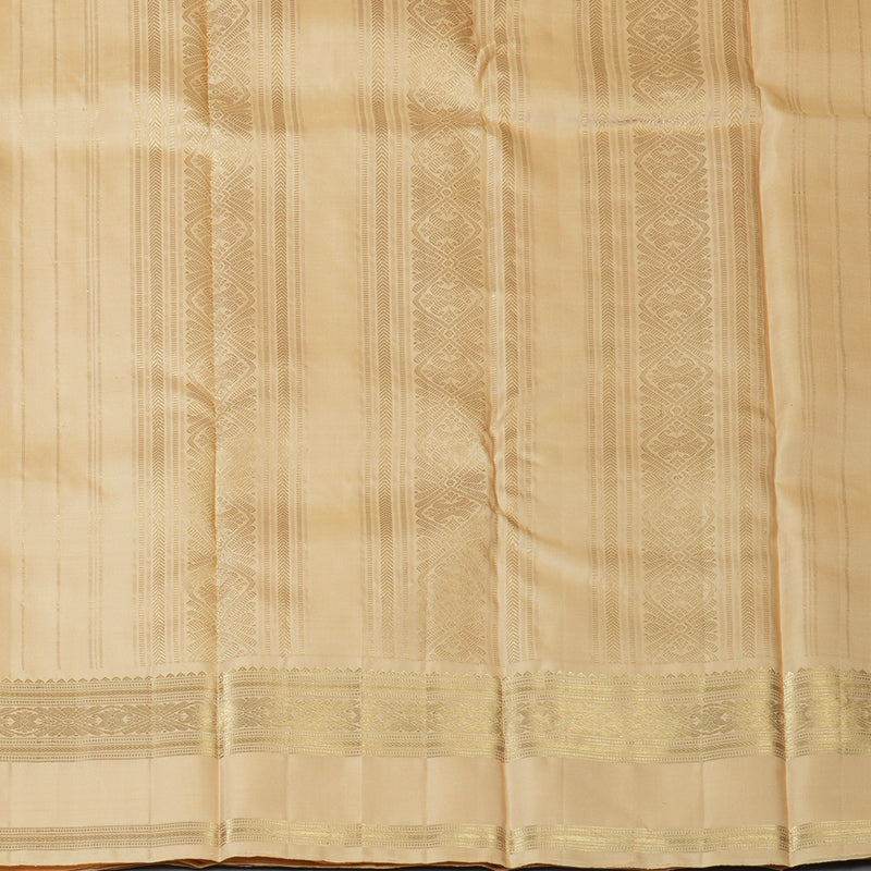 Hayagrivas Handloom Cream Kanjivaram Silk Saree KBF156D3-1