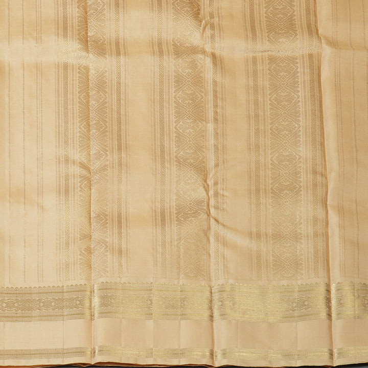 Hayagrivas Handloom Cream Kanjivaram Silk Saree KBF156D3-1