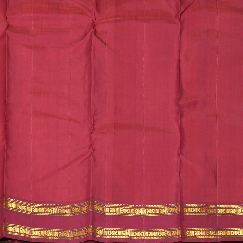 Hayagrivas Handloom Yellow Kanjivaram Silk Saree with Ganga Jamuna Border KBF156D7-1
