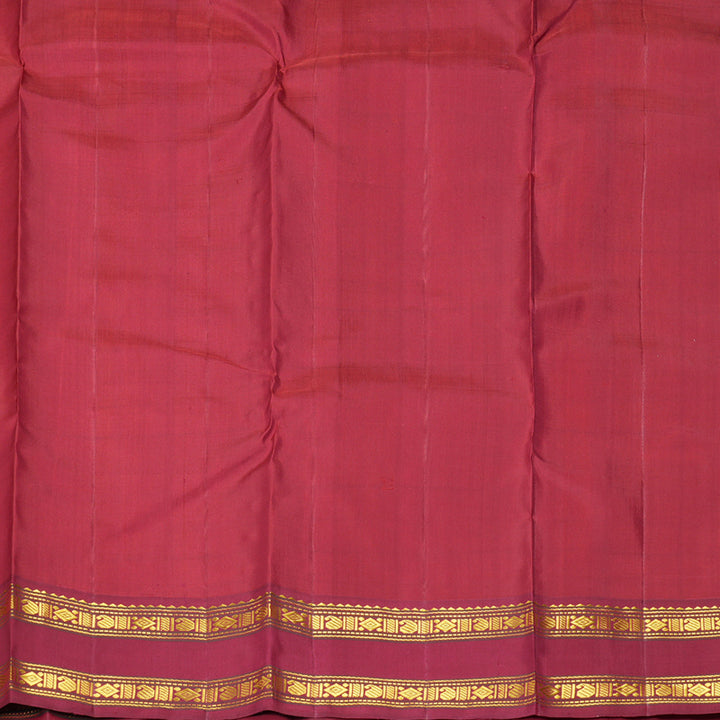 Hayagrivas Handloom Yellow Kanjivaram Silk Saree with Ganga Jamuna Border KBF156D7-1