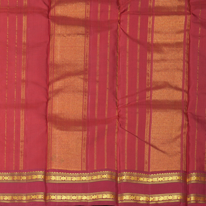 Hayagrivas Handloom Yellow Kanjivaram Silk Saree with Ganga Jamuna Border KBF156D7-1
