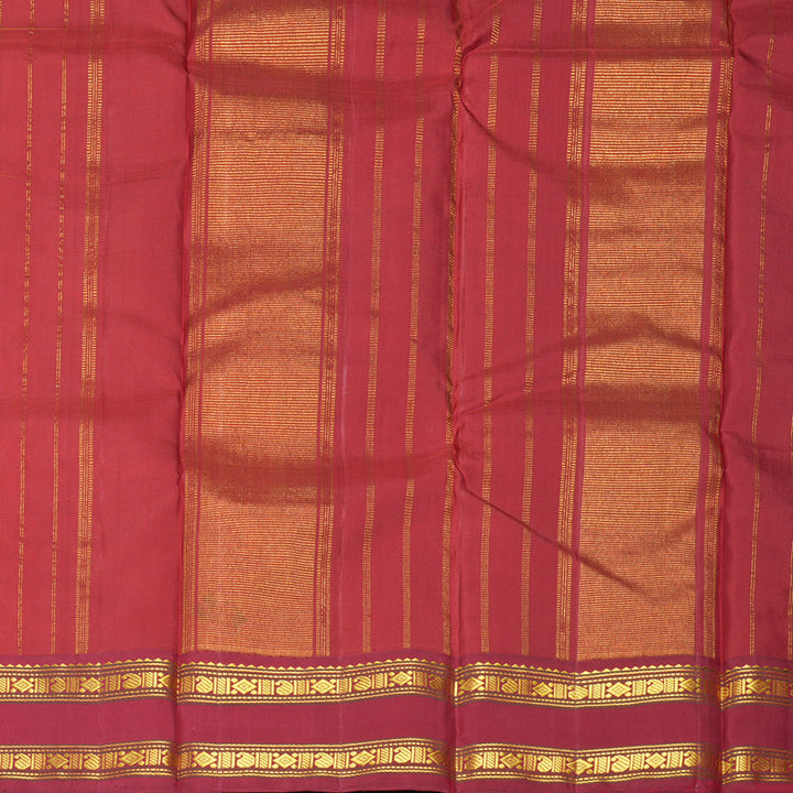 Hayagrivas Handloom Yellow Kanjivaram Silk Saree with Ganga Jamuna Border KBF156D7-1