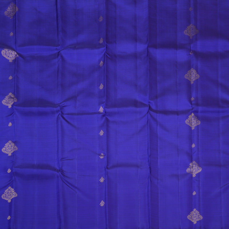 Hayagrivas Handloom Purplish-Blue Kanjivaram Silk Saree KBF157D2-1