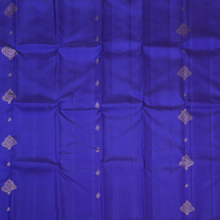 Hayagrivas Handloom Purplish-Blue Kanjivaram Silk Saree KBF157D2-1