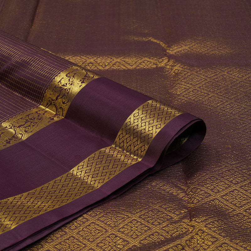 Hayagrivas Handloom Burgundy Kanjivaram Silk Saree KBF157D5-1