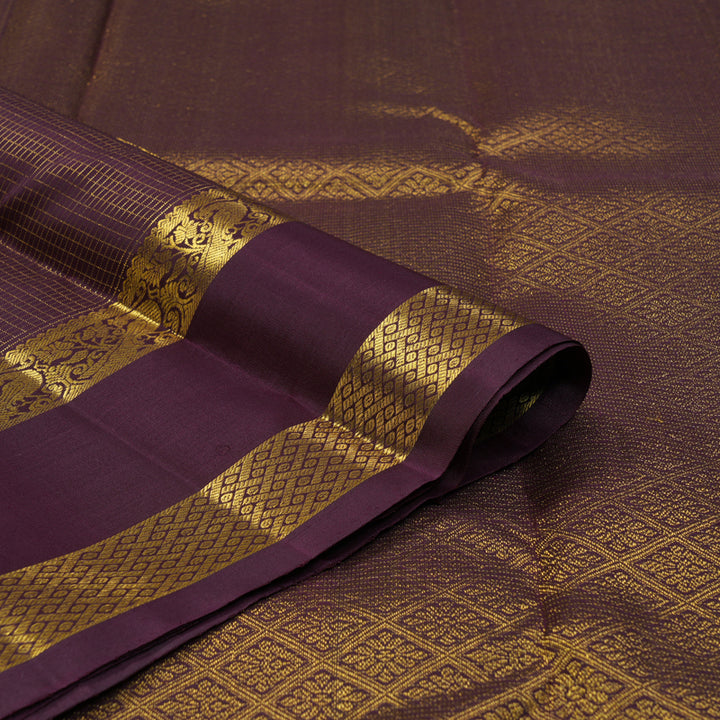 Hayagrivas Handloom Burgundy Kanjivaram Silk Saree KBF157D5-1