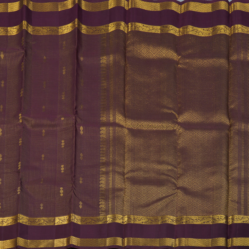 Hayagrivas Handloom Burgundy Kanjivaram Silk Saree KBF157D5-1