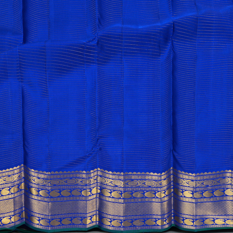 Hayagrivas Handloom MS Blue Kanjivaram Silk Saree KBF157D7-1