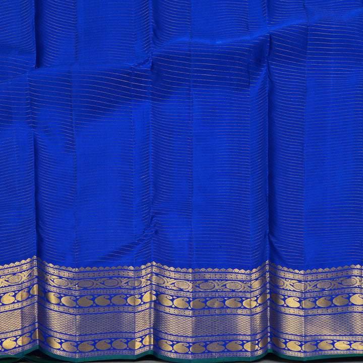 Hayagrivas Handloom MS Blue Kanjivaram Silk Saree KBF157D7-1