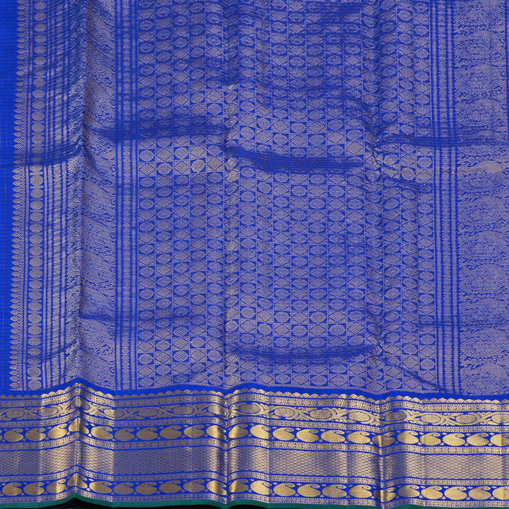 Hayagrivas Handloom MS Blue Kanjivaram Silk Saree KBF157D7-1