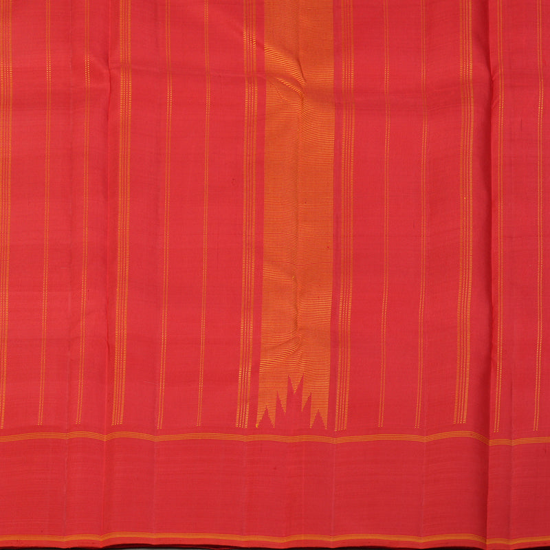 Hayagrivas Handloom Baby Pink & White Checks Kanjivaram Silk Saree KBF159D1-1