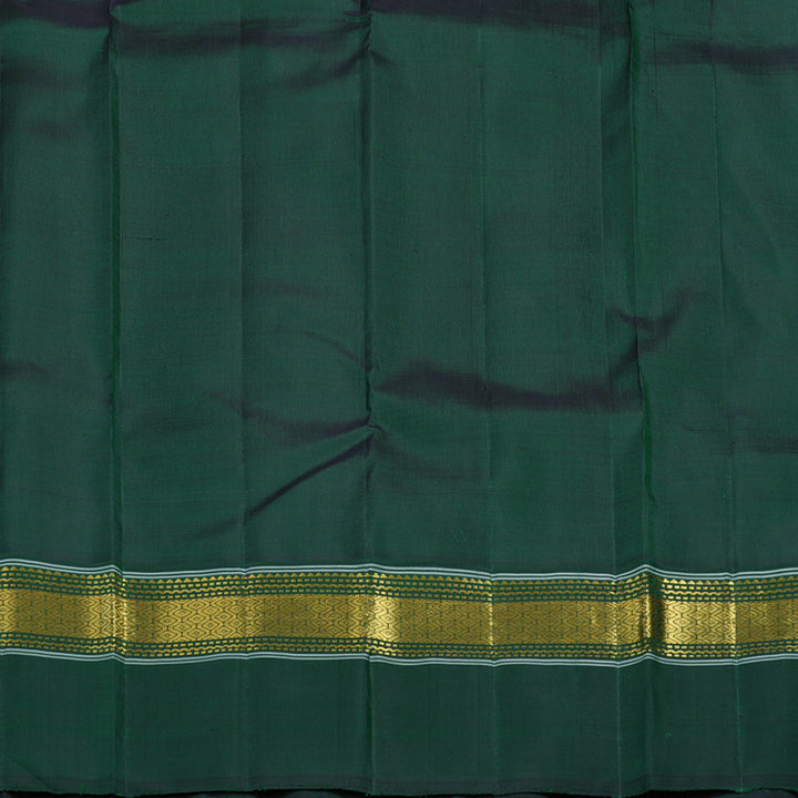 Hayagrivas Handloom Sandal Kanjivaram Silk Saree with Peacock Green Border KBF15D1-3