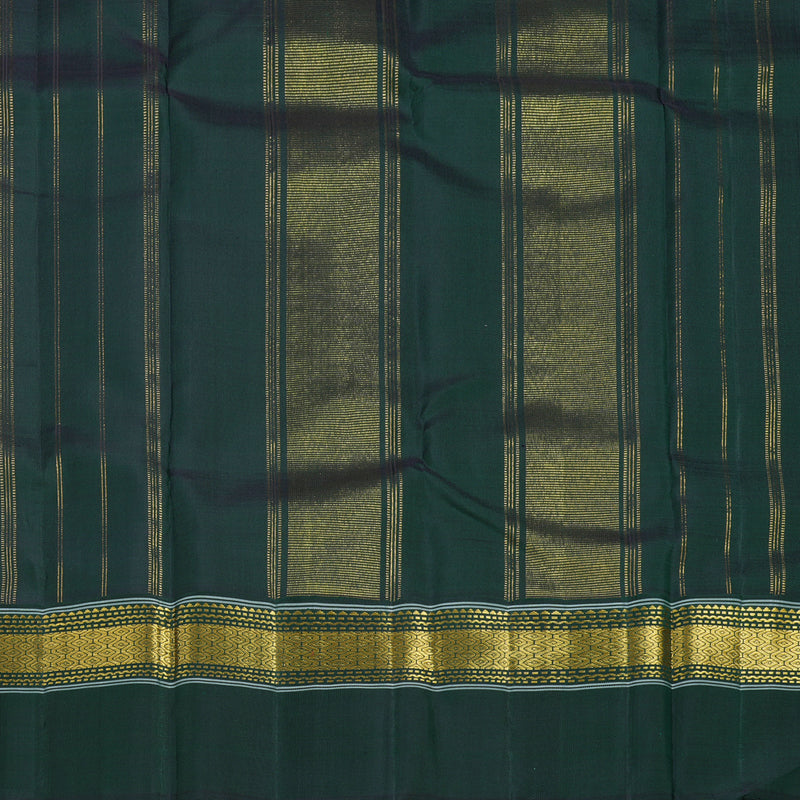 Hayagrivas Handloom Sandal Kanjivaram Silk Saree with Peacock Green Border KBF15D1-3