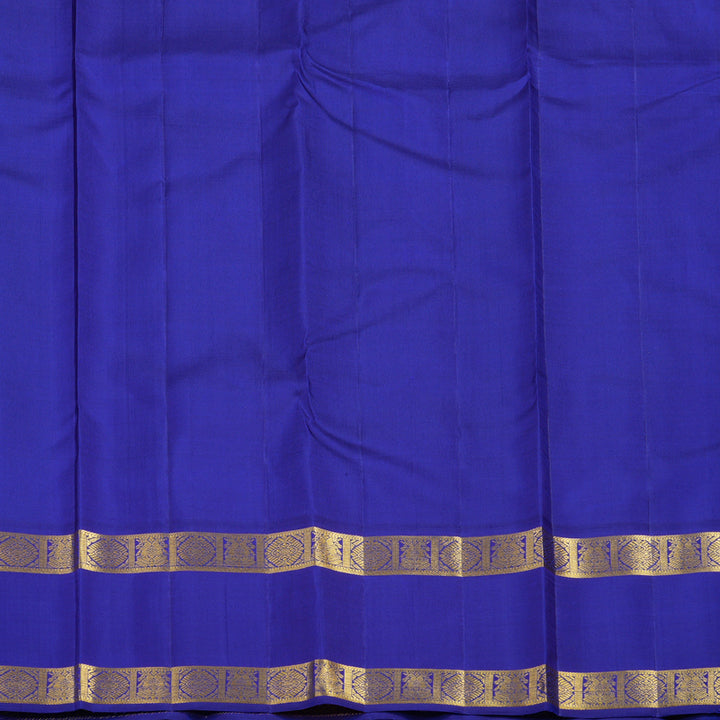 Hayagrivas Handloom Rexona Green Kanjivaram Silk Saree with MS Blue Border KBF15D1-6