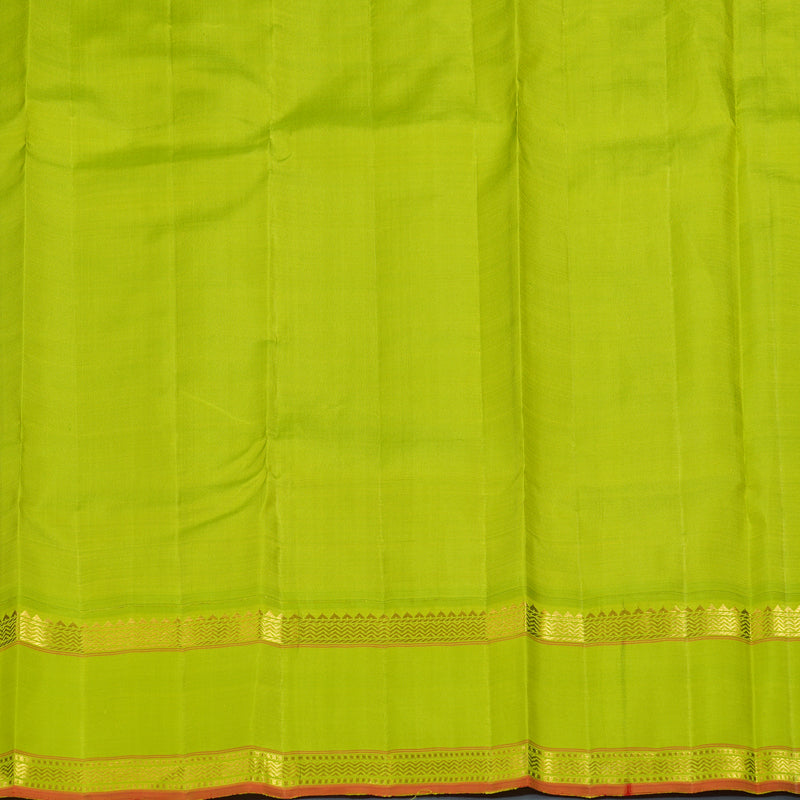Hayagrivas Handloom Karum Neelam Kanjivaram Silk Saree with Neon Green Border KBF15D2-1