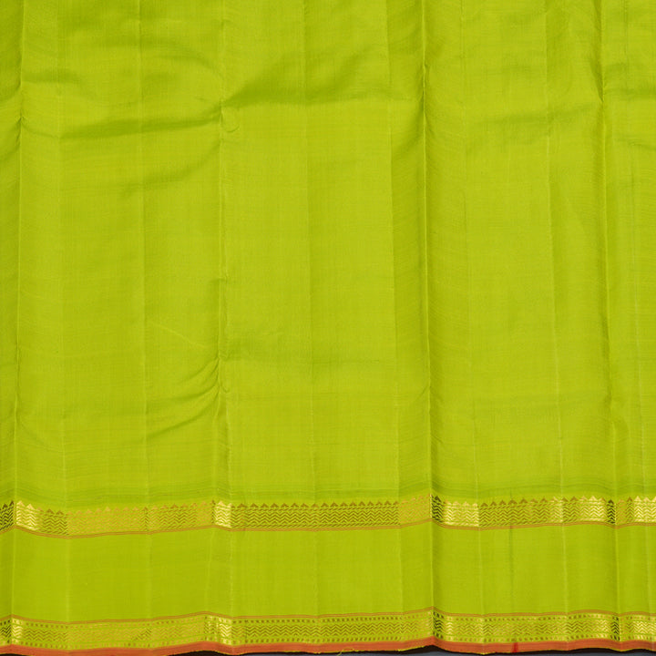 Hayagrivas Handloom Karum Neelam Kanjivaram Silk Saree with Neon Green Border KBF15D2-1