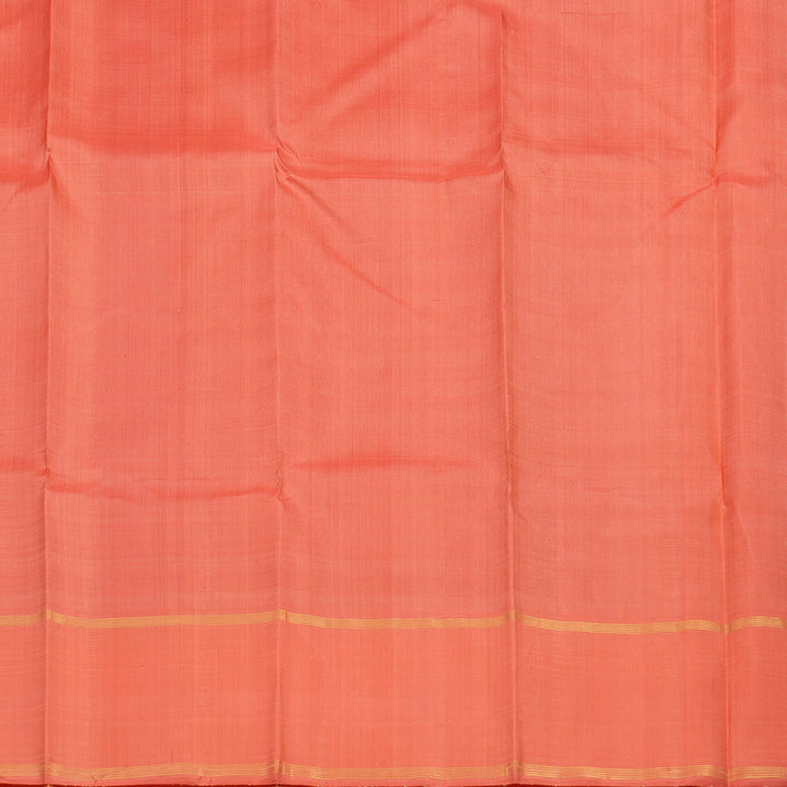 Hayagrivas Handloom Red & Pink Checks Kanjivaram Silk Saree with Peach Pink Border KBF15D5-1