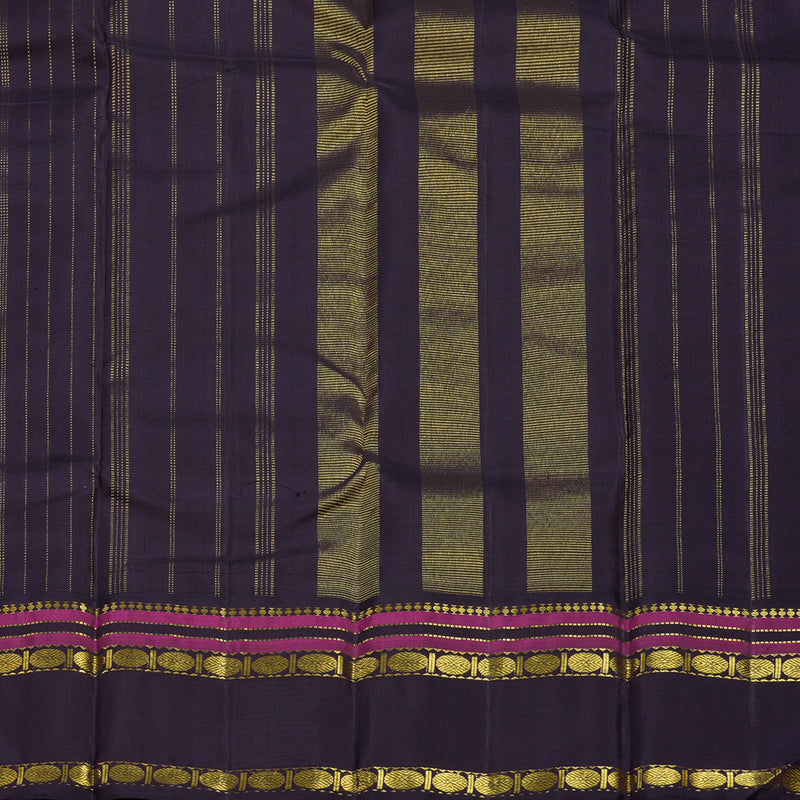Hayagrivas Handloom Multicolour Checks Kanjivaram Silk Saree with Nagapazham Border KBF15D6-1