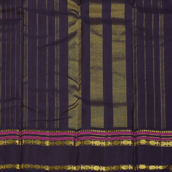 Hayagrivas Handloom Multicolour Checks Kanjivaram Silk Saree with Nagapazham Border KBF15D6-1