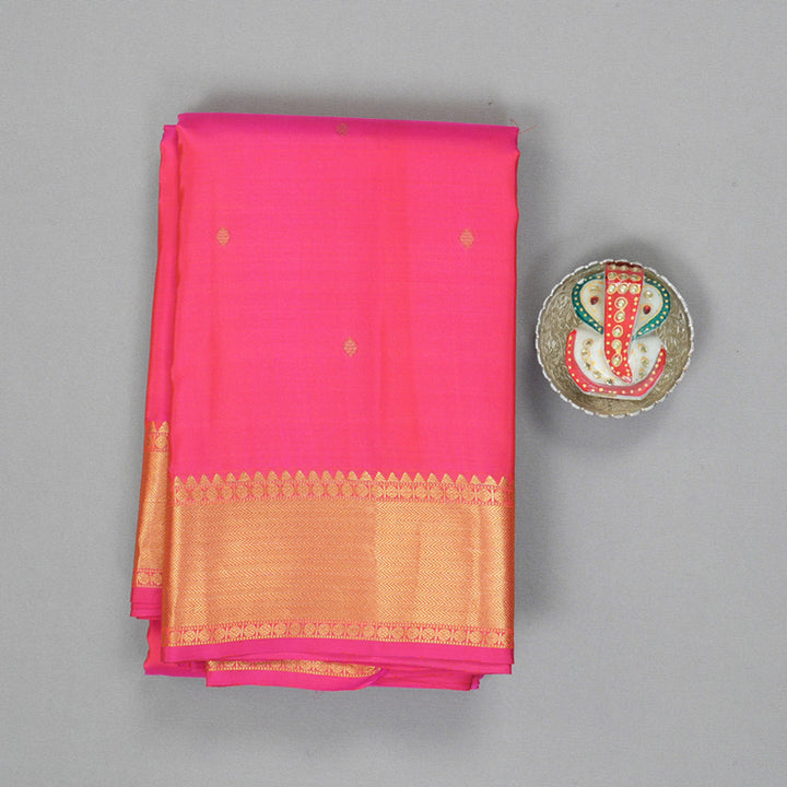 Hayagrivas Handloom Pink Kanjivaram Silk Saree KBF160D1-7