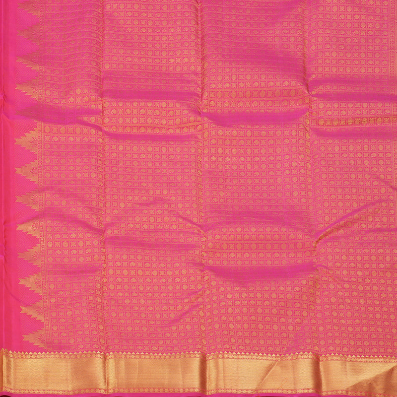 Hayagrivas Handloom Pink Kanjivaram Silk Saree KBF160D1-7