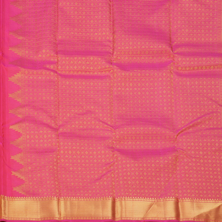 Hayagrivas Handloom Pink Kanjivaram Silk Saree KBF160D1-7