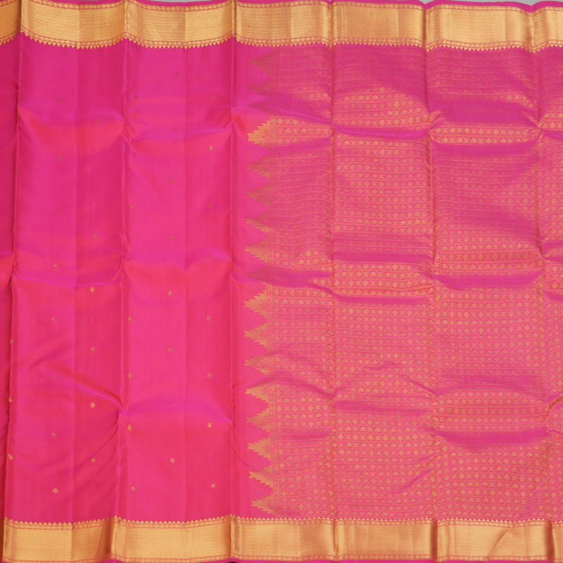 Hayagrivas Handloom Pink Kanjivaram Silk Saree KBF160D1-7